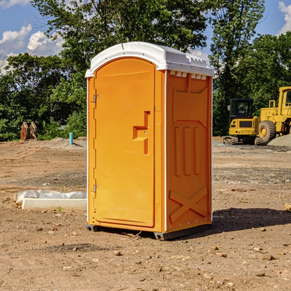 how often are the porta potties cleaned and serviced during a rental period in Calliham Texas